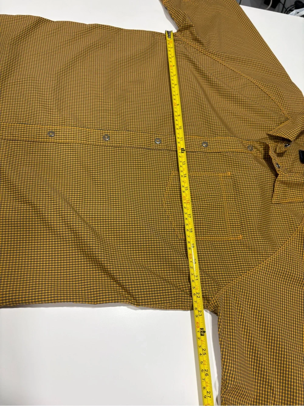The North Face Men's Short-Sleeve Button-Down Shirt - Mustard Check